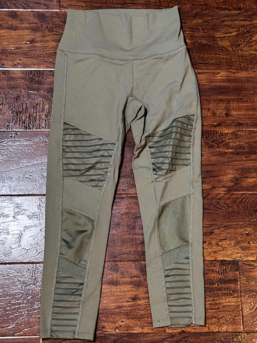 Alo Yoga Olive Green High Waisted Moto Leggings Size Small